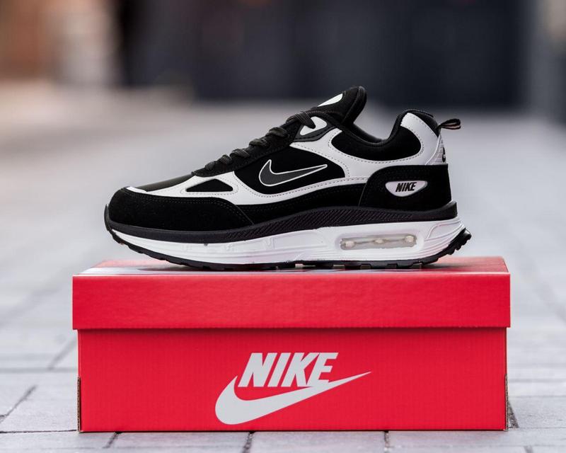 Кросівки nike air max black white чоловічі кросівки nike air max black