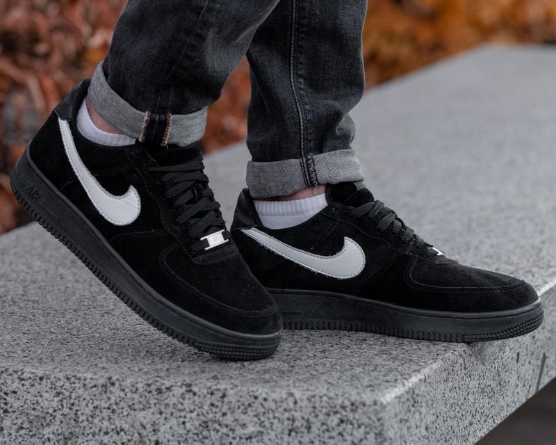 Мужские кроссовки nike air force low black white цена 1650 грн в