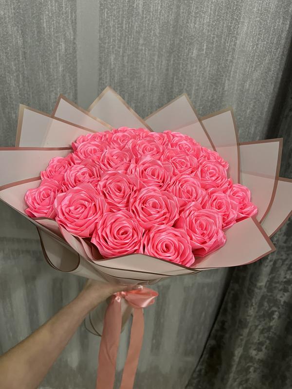 Букет роз из атласных лент🎀 — цена 625 грн в каталоге Искусственные ...