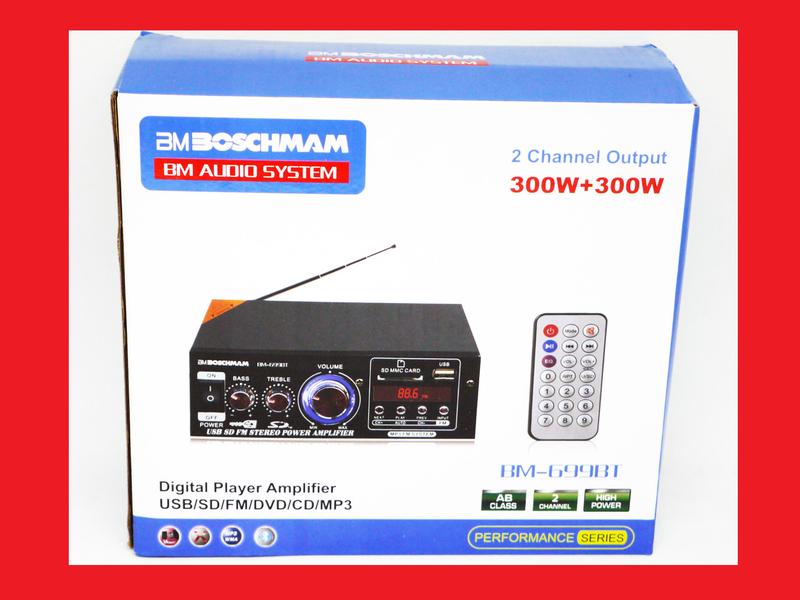 Підсилювач bm audio bm-699bt usb блютуз 300w+300w 2х канальний — ціна ...