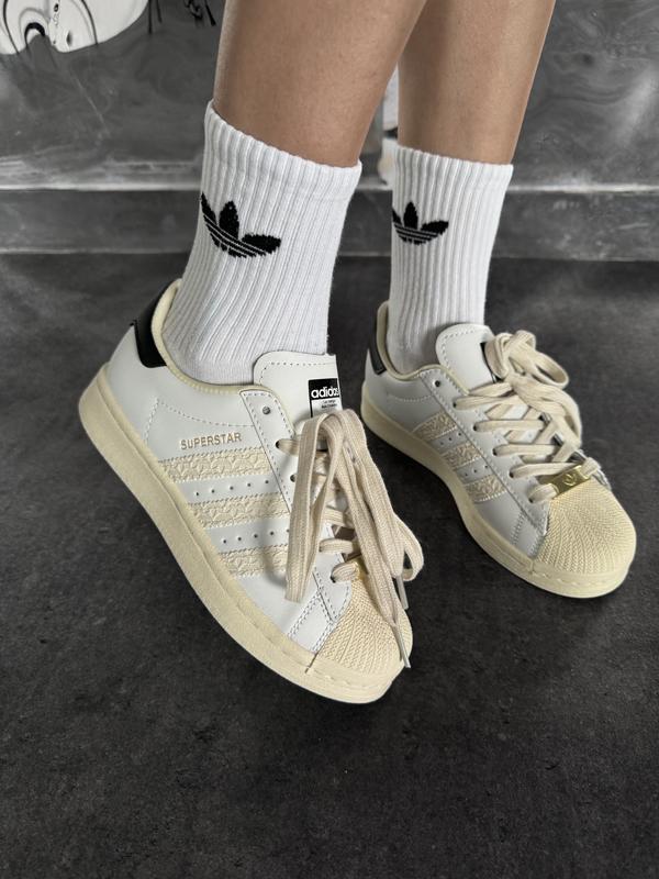 Adidas superstar white beige logo premium 2800 163048980