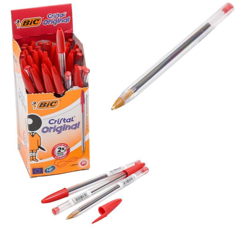 Ручка bic, кулькова, червона, 50 шт. (ціна за штуку) — ціна 17 грн у ...