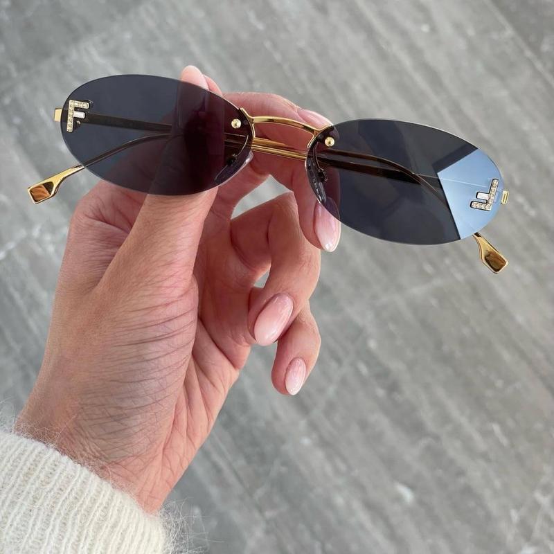 Окуляри очки солнцезахисні celine fendi first crystal овальні без ...