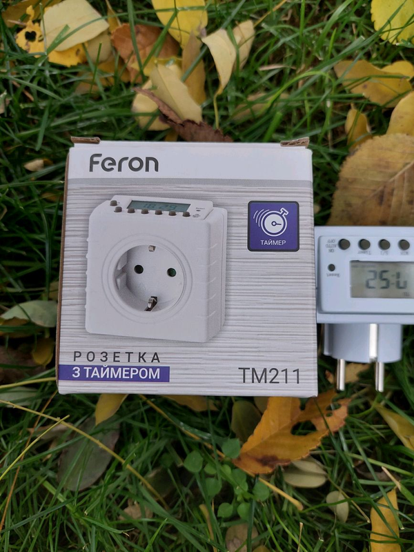 Розетка з таймером feron tm211 для бойлера, котла, обігрівача 16а ...