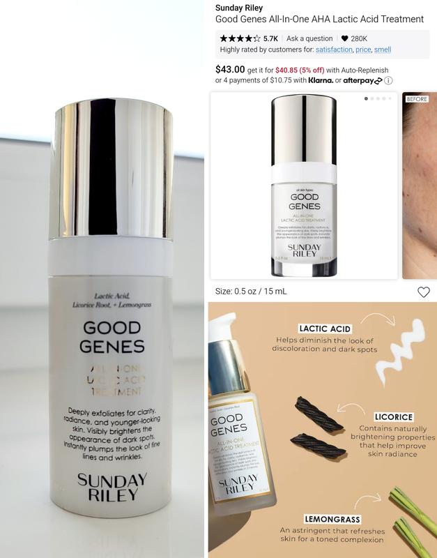 sunday riley good genes lactic acid treatment Sunday Riley 500