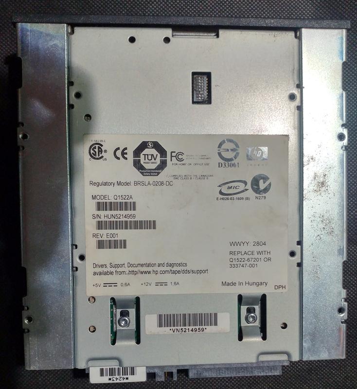 Стример hp storageworks dat 72 q1522a scsi + картридж на 72гб — цена ...