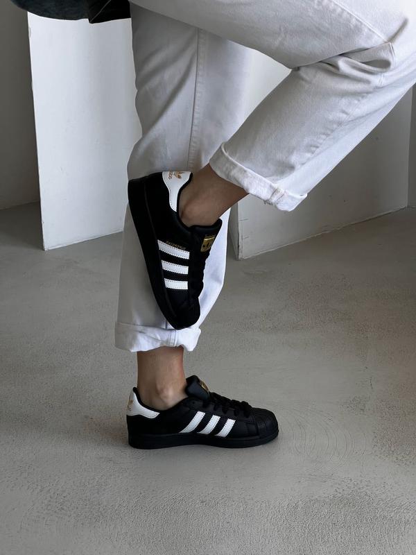 Adidas superstar black white gold logo 2540 164129088