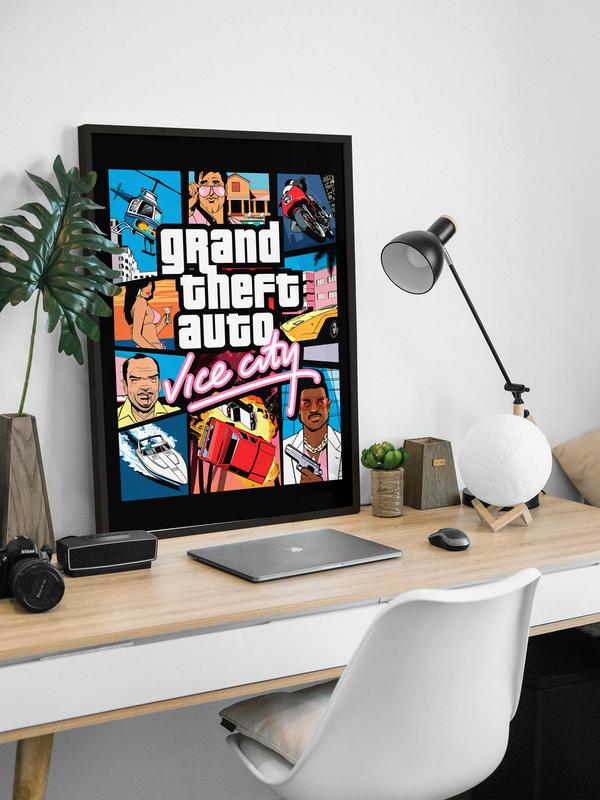 Постер гри gta vice city / плакат гта / grand theft auto: vice city ...