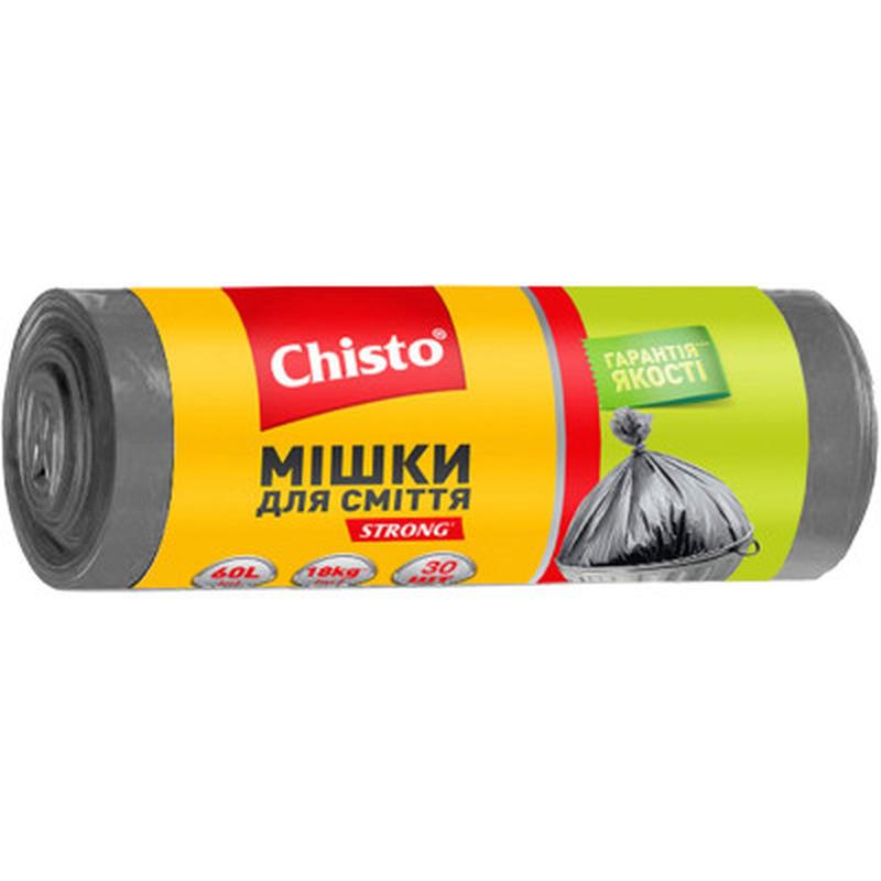 Пакеты для мусора chisto strong 60 л 30 шт. (4823098408000) — цена 108 ...