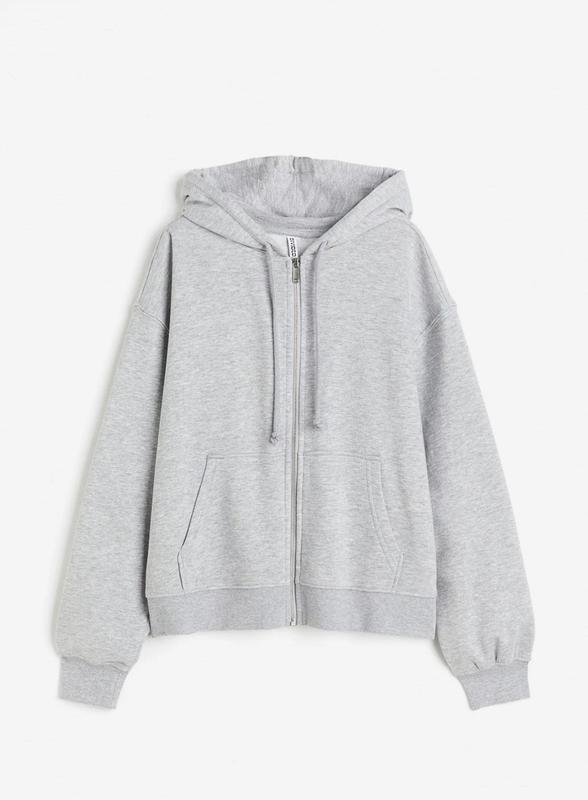 H & m grey hoodie hotsell