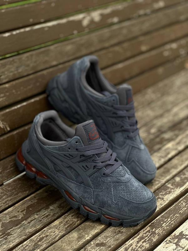 Asics gel kayano trainer 21 navy suede grey red 2599 165100299