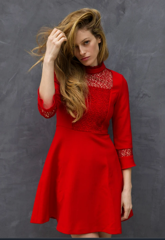 Брендовое платье с кружевом zara basic марокко этикетка — цена 489 грн ...