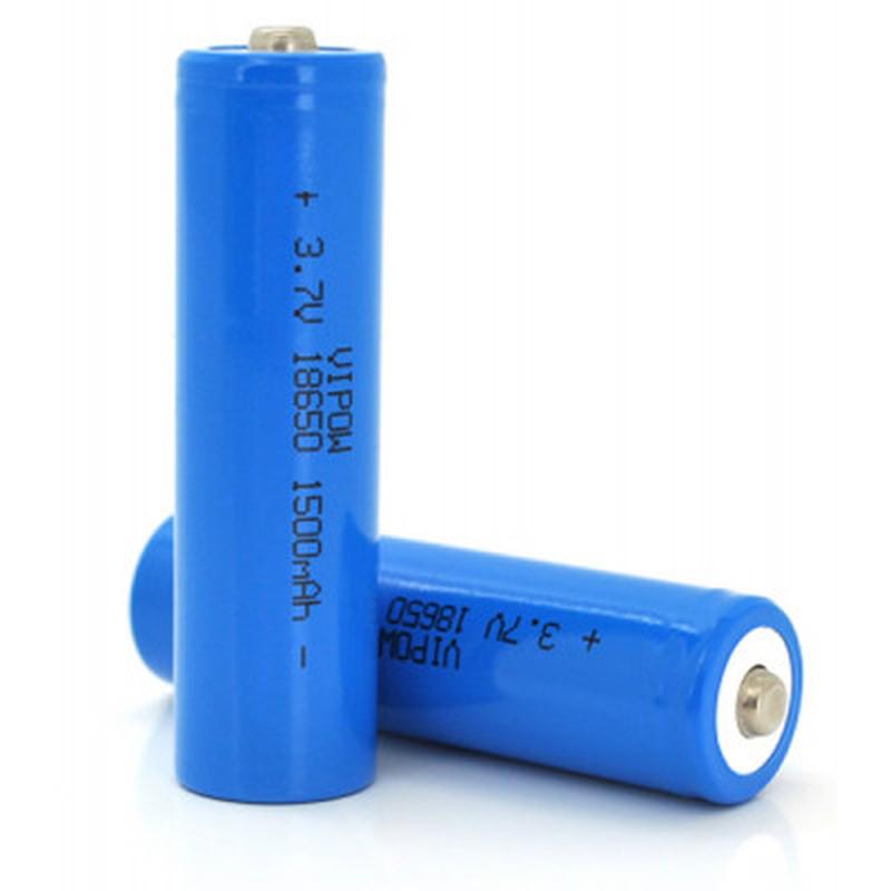 Аккумулятор 18650 li-ion icr18650 tiptop, 1500mah, 3.7v, blue vipow ...
