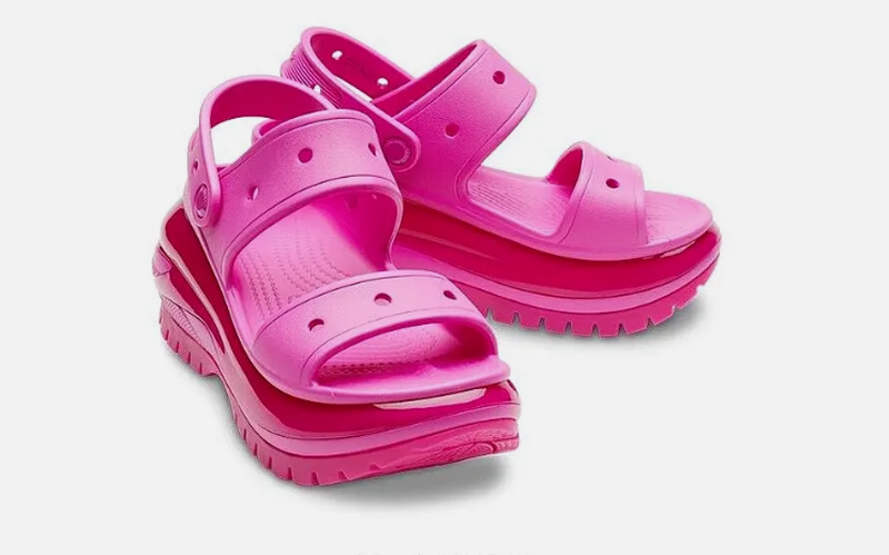 Crocs кроксы босоножки сандалии на платформе classic mega crush sandal ...