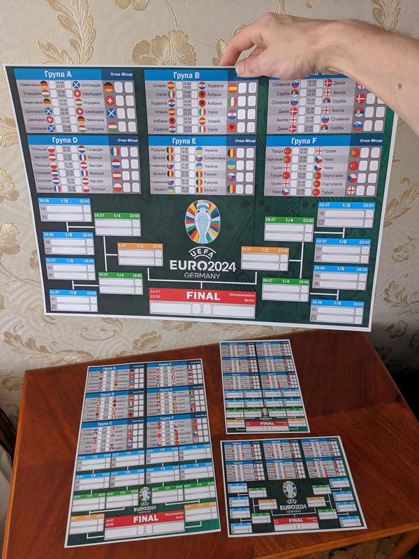 Плакат календар євро-2024 чемпіонат європи з футболу — ціна 100 грн у ...