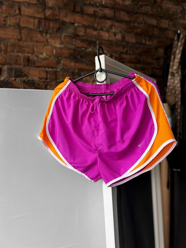 Nike women s short active dri fit sport shorts purple orange 450 166398850