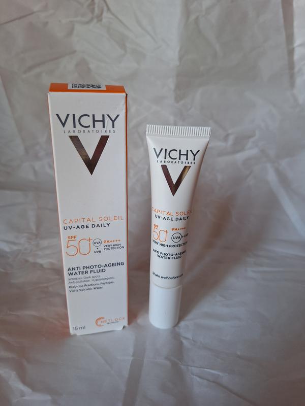Солнцезащитный крем флюид vichy spf 50+ vichy capital soleil uv-age ...