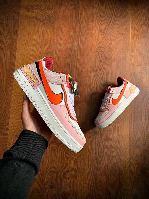 nike air force 1 shadow white pink orange 1540 160162914