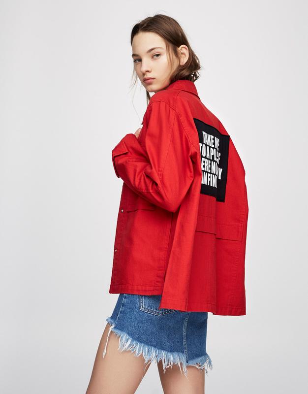 l 635 167352576 pull bear safari FNB jacket with black patch Caftanii classic pocket T shirt
