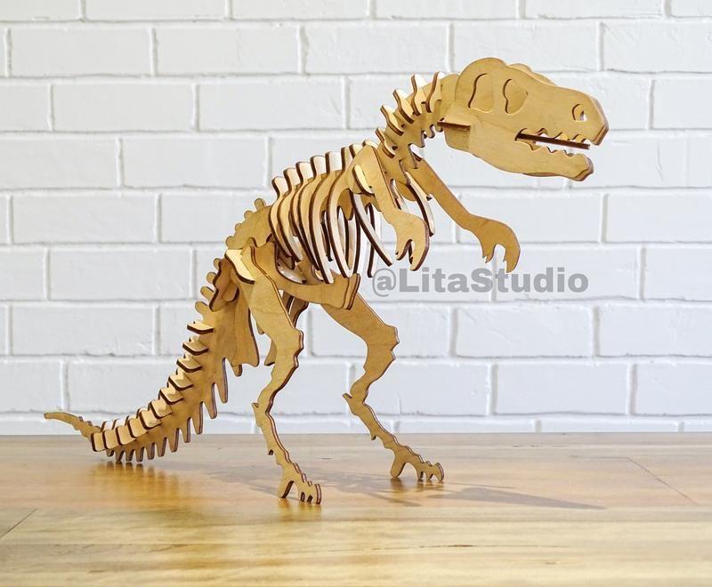 3d модели из фанеры (динозавр тирекс) — цена 270 грн в каталоге ...