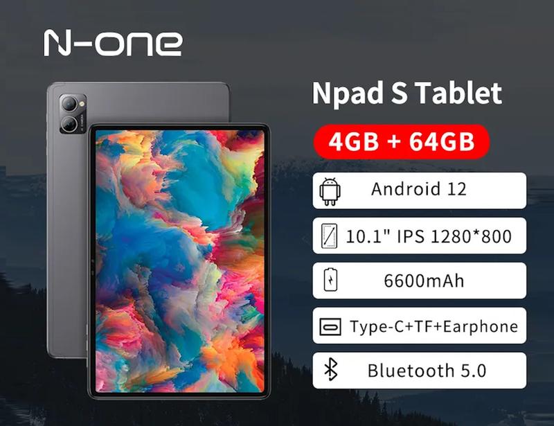 Планшет n-one npad s 10.1" 4gb/64gb mediatek m8183 6600mah gps grey ...