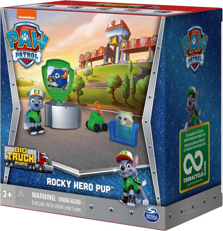 Paw patrol big truck pups rocky action figure with clip-on rescue drone ...