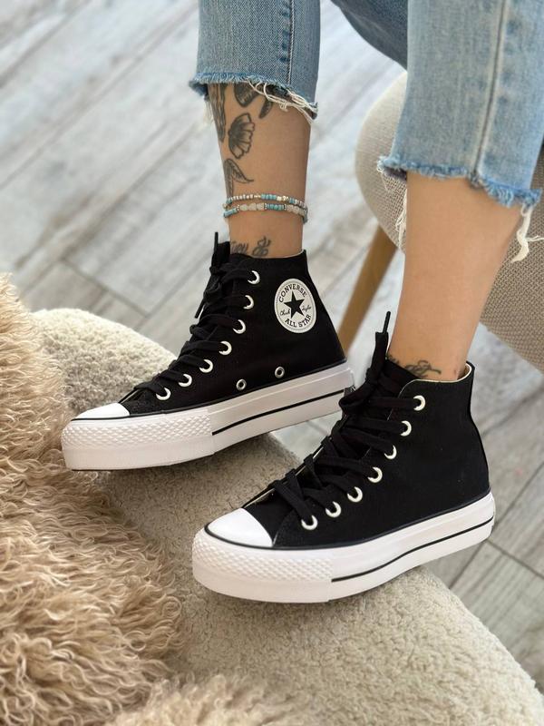 Converse chuck taylor all star platform high black, кеди конверс жіночі ...