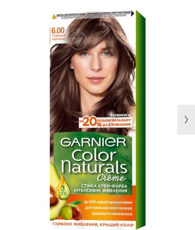 Крем-краска для волос garnier color naturals 6.00 глубокий ореховый 110 ...