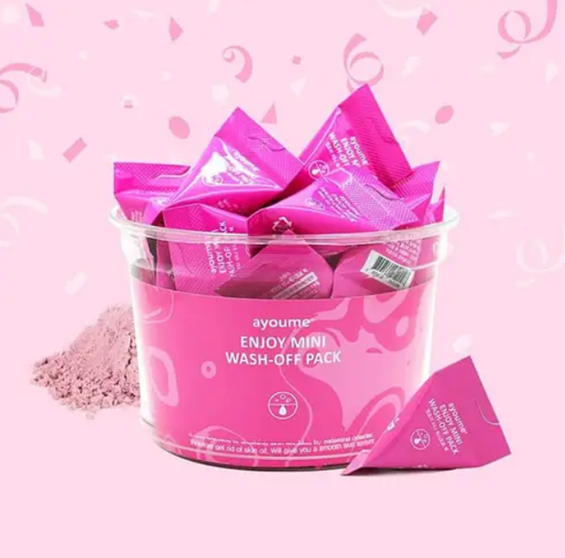 Матуюча маска ayoume enjoy mini wash-off pack на основі каламіна і ...