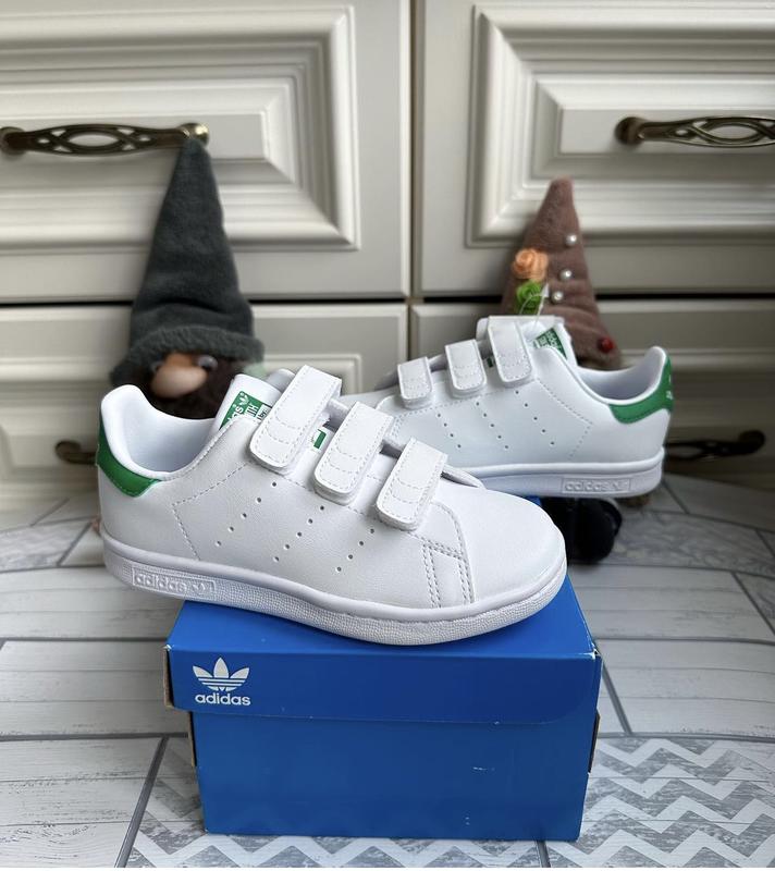 Дитячі кросівки на липучках adidas stan smith оригінал — ціна 1200