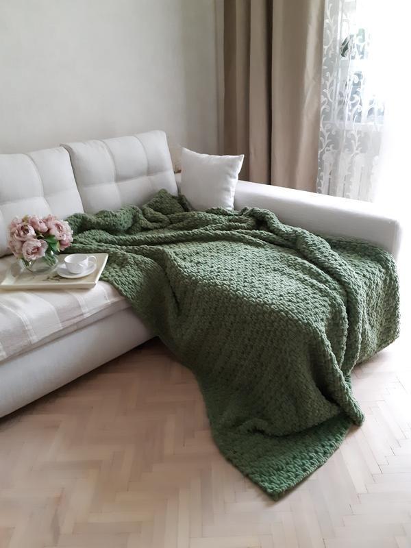Плед handmade з плюшової пряжі — ціна 3150 грн у каталозі Пледи Купити ...