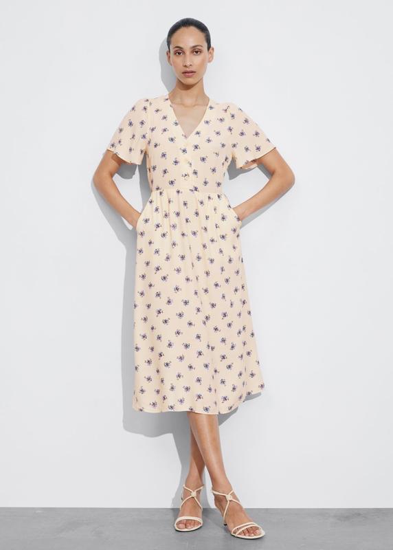 Flutter sleeve midi dress new arrivals