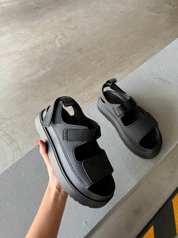 Ugg goldenglow sandals black, женские сандалии, женккие сандалы