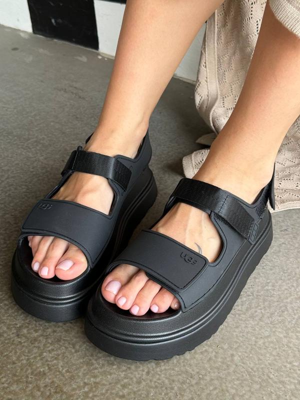 売約済⚠️UGG GoldenGlowSandal W ブラック 23cm UK4 Ugg goldenglow sandals black, женские сандалии, женккие сандалы