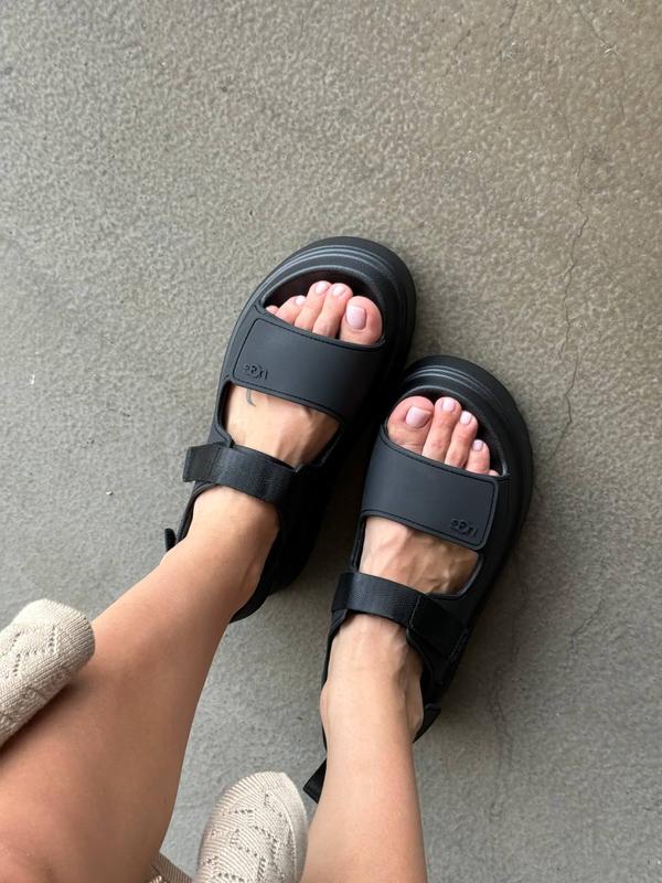 Ugg goldenglow sandals black, женские сандалии, женккие сандалы