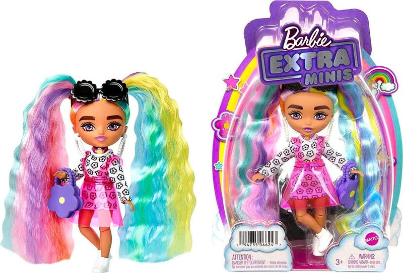 barbie extra minis doll 6 with rainbow hair 429 169162416