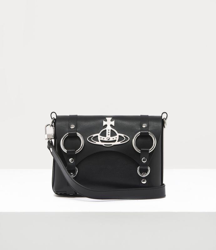 Сумка vivienne westwood kim crossbody bag черного цвета — цена