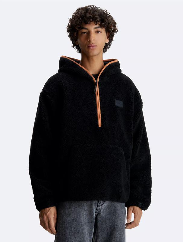 Half zip sherpa hoodie hotsell