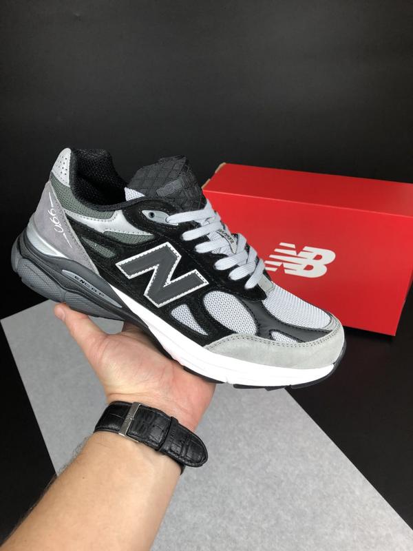 New balance 990 black and grey discount