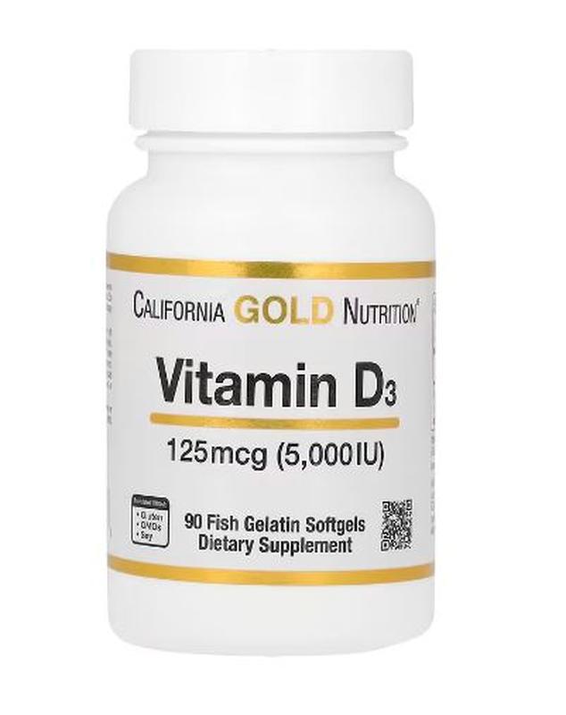 California gold nutrition, витамин d3, 125 мг (5000 м), 90шт айхерб ...
