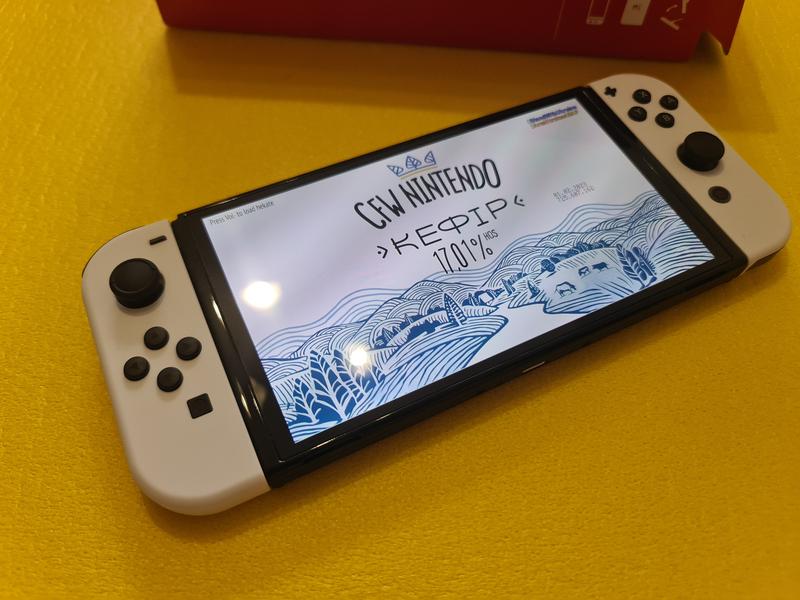 Прошитая nintendo switch oled 64+128 gb новая kefir (чипированая