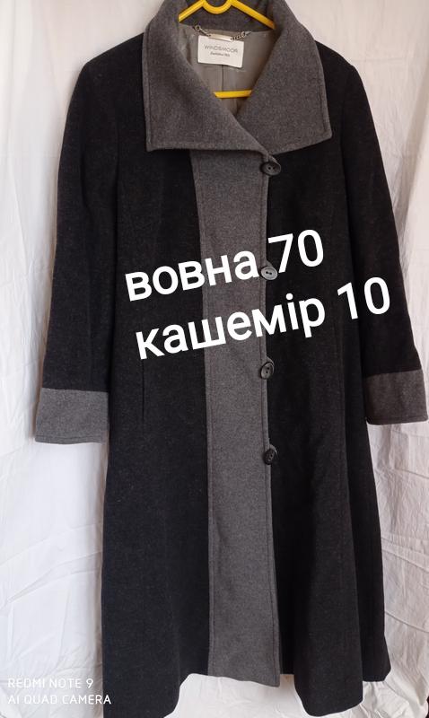 Шикарное шерст демисезонное длинное женское серое пальто со шлицой ...