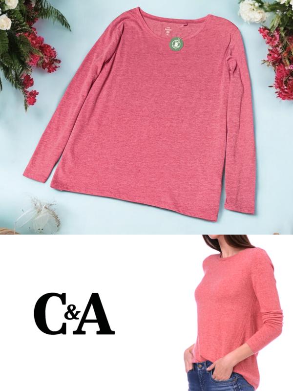 Красивая кофта лонгслив реглан the basics by c&a батал этикетка — цена ...