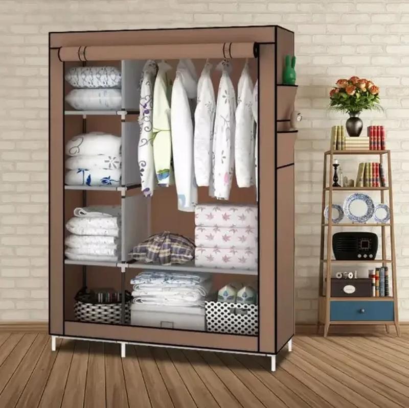 Тканевый шкаф складной storage wardrobe km-105 на 2 секции (106х45х170 ...