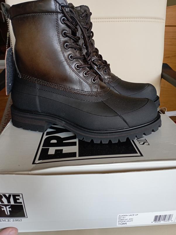 frye alaska lace up stone. 3200