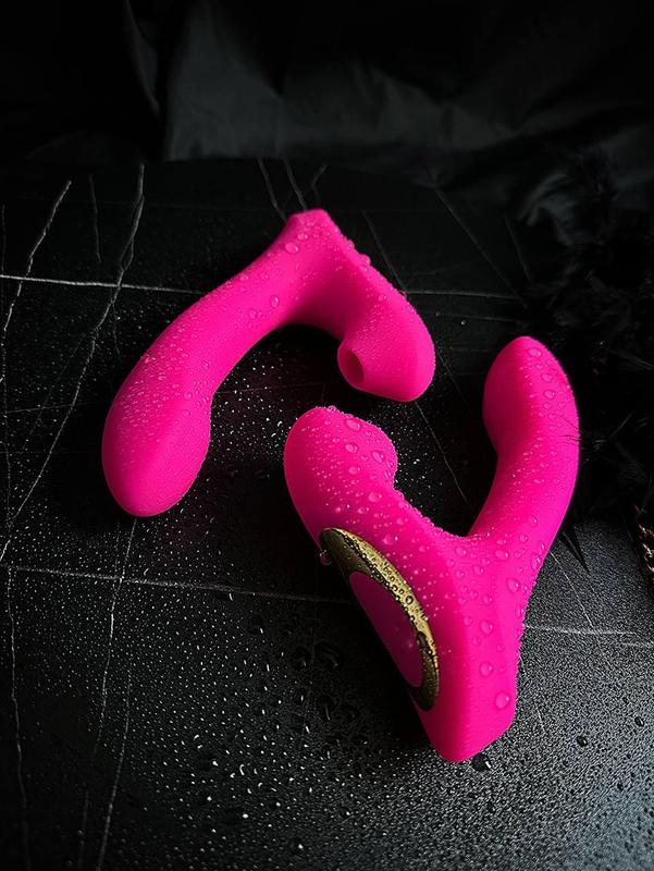 двойной вибоатор  Вакуумный вибратор, двойной вибратор, 10 режимов, розовый цвет,  водонепроницаемый — цена 985 грн в каталоге Вибраторы ✓ Купить товары для  красоты и здоровья по доступной цене на Шафе | Украина #174450624