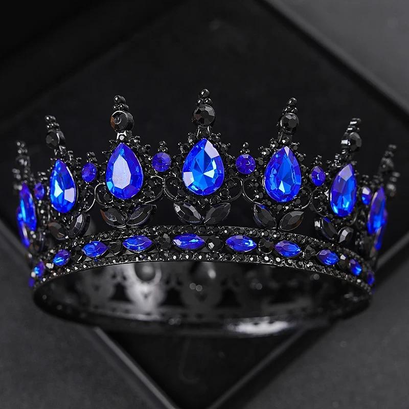 Корона для торта, діадема, чорна із синім камінням — ціна 650 грн у ...