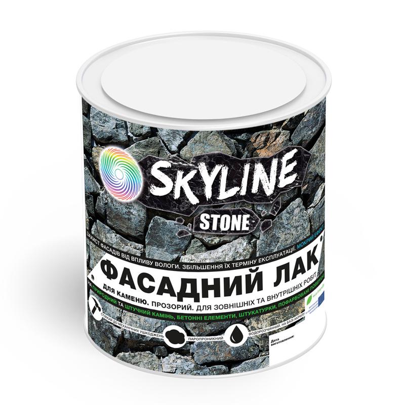 Фасадный лак акриловый для камня мокрый эффект stone skyline глянцевый ...
