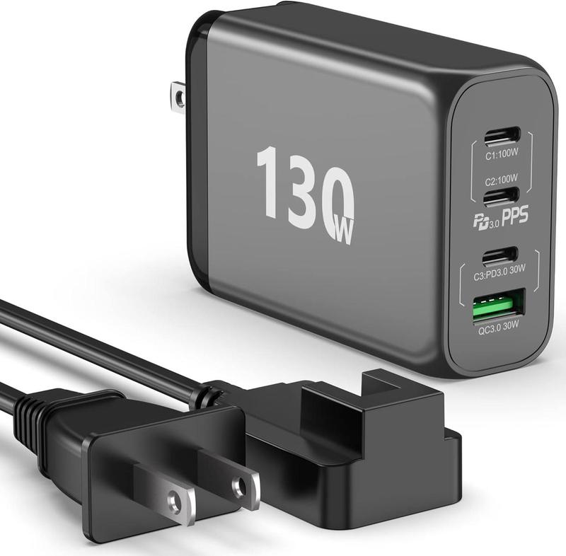130 вт usb c gan настенное зарядное устройство 4 порта pd 100 вт pps 45 ...
