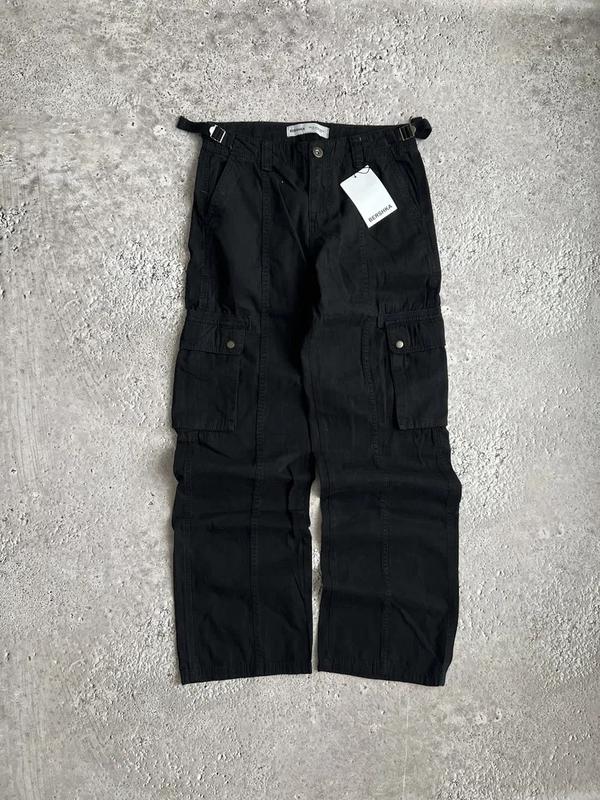 Карго брюки bershka baggy регулируемые широкие практичные y2k sk8 ...